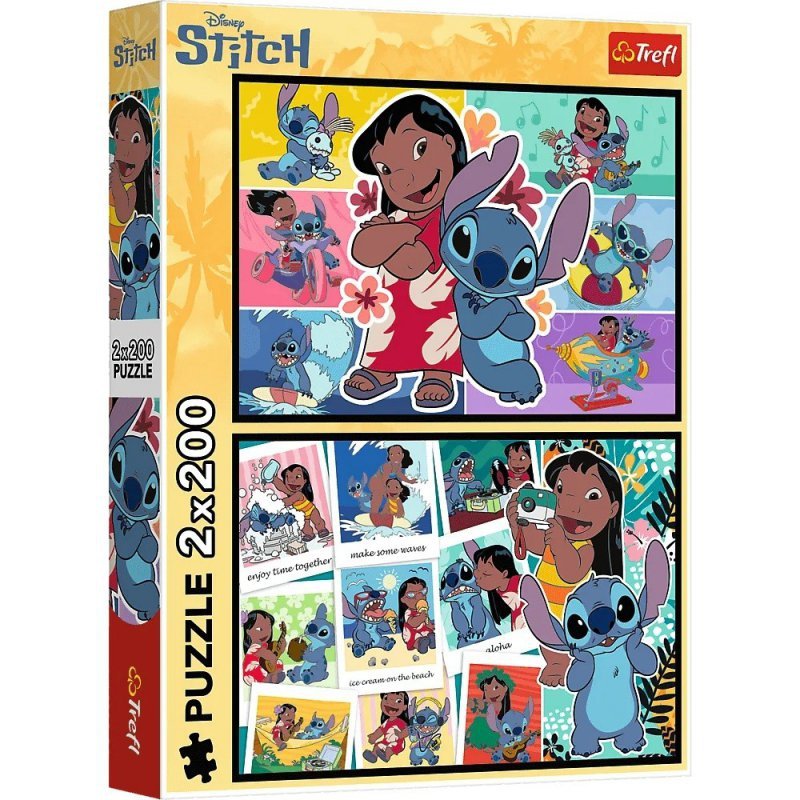 Trefl Puzzle 2x200 elementów Wesołe życie Stitcha
