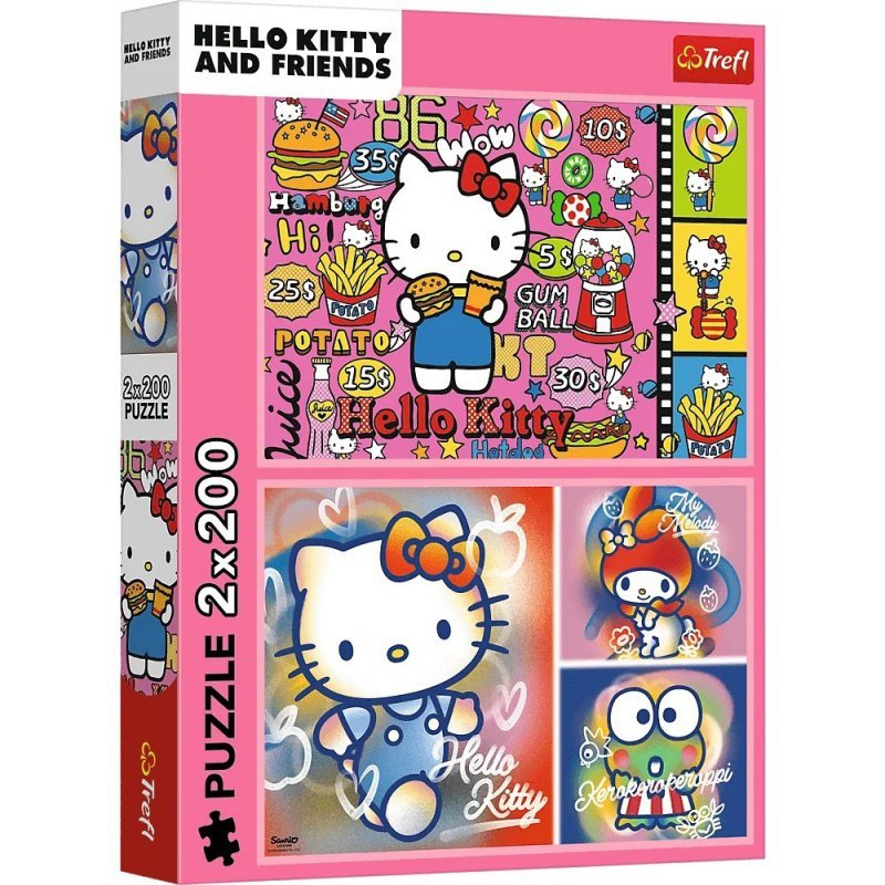 Trefl Puzzle 2x200 elementów Hello Kitty i przyjaciele