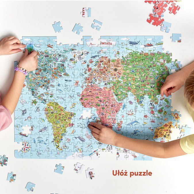 CzuCzu Puzzle odkrywcy - Mapa świata 300 elementów