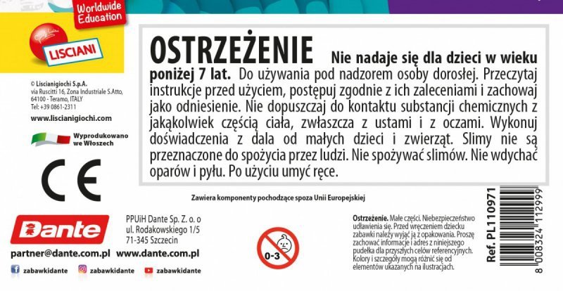 Lisciani Zestaw Slumi Science - Gniotek Kameleon