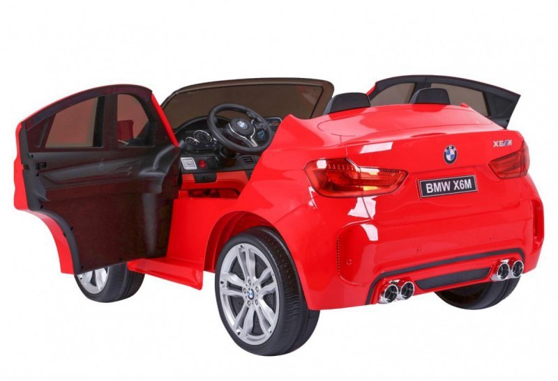 BMW X6M XXL dla 2 dzieci Czerwony SUV + Pilot + Ekoskóra
