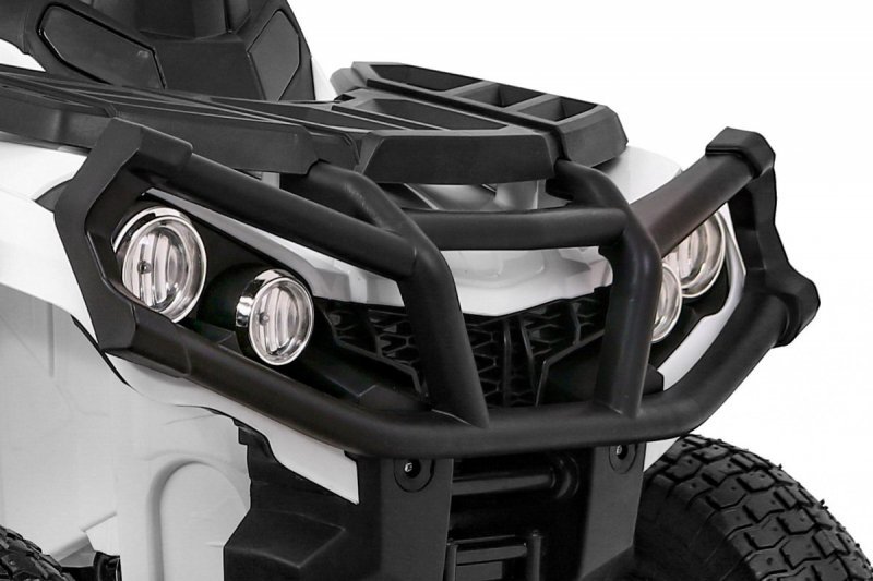 Quad ATV Air na akumulator dla dzieci Biały + Koła pompowane + Radio MP3 + Wolny Start