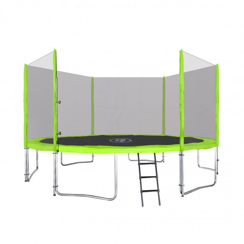 Trampolina ogrodowa SkyRamiz 366cm 12FT dla dzieci Zielony + Akcesoria