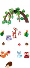 SMALL FOOT Forest Animals Mobile - karuzela z kolorowymi zwięrzątkami lasu