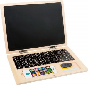 SMALL FOOT Drewniany laptop z tablicą magnetyczną 