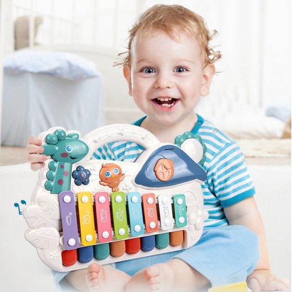 WOOPIE Organki Cymbałki Edukacyjne Pianinko Muzyczne LED 2w1