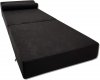 MATERAC TURYSTYCZNY SKŁADANY FOTEL 200x70x15cm - 2 w 1 CZARNY
