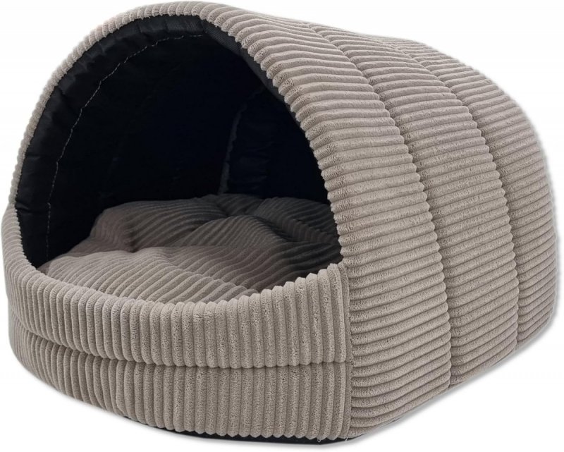 BUDKA DLA PSA - 39cm.  x 40cm. x 34cm. - SZTRUKS BEŻOWY