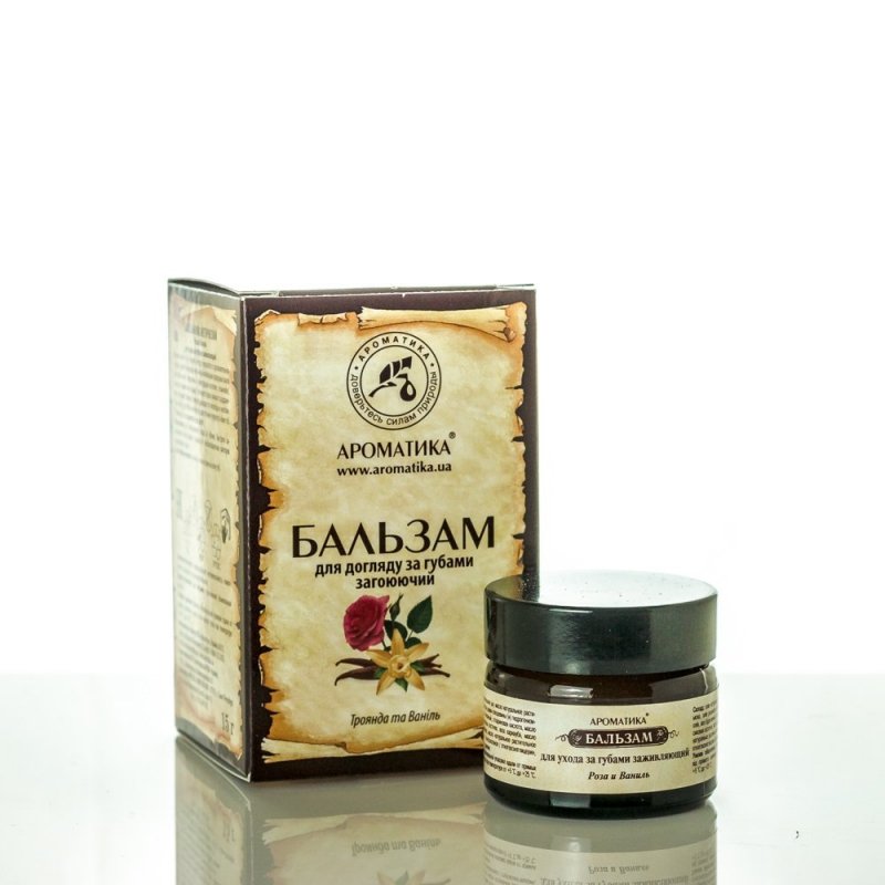 Balsam do Ust Róża i Wanilia, 100% Naturalny, Aromatika, bez Parafiny i Parabenów