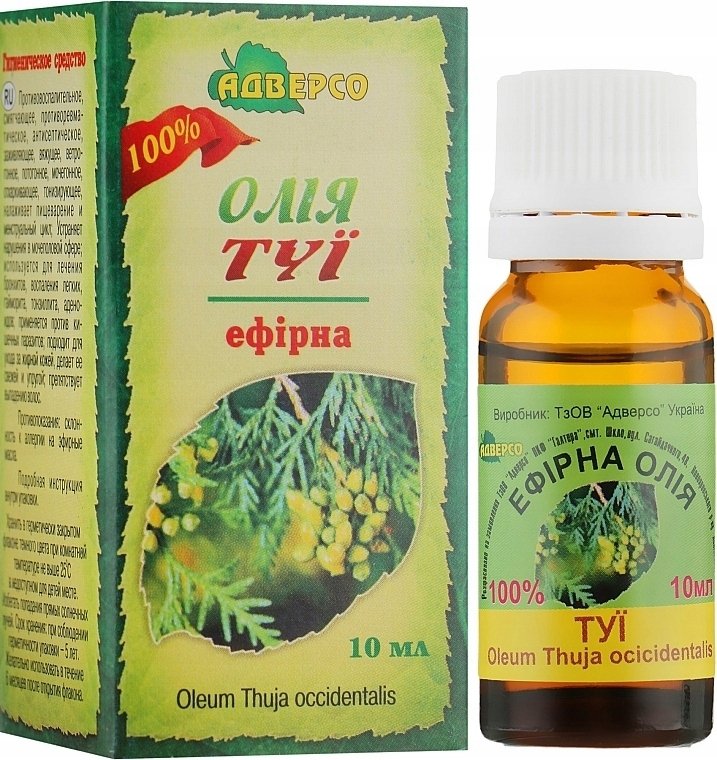 Olejek z Żywotniku, Tujowy, 100% Naturalny Adverso, 10ml