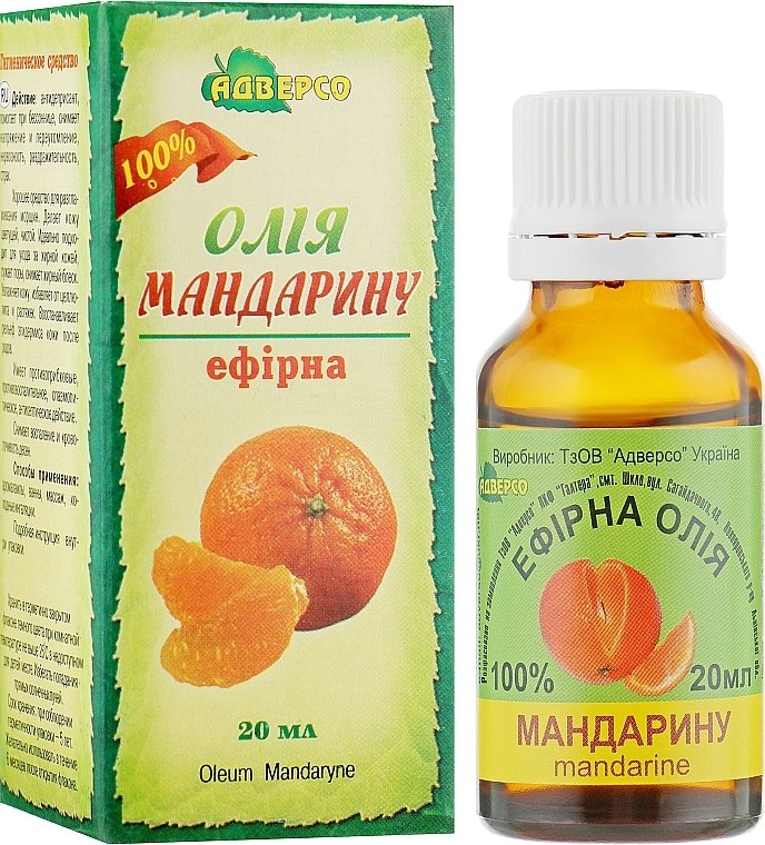 Olejek Mandarynkowy (Mandarynka), 100% Naturalny Adverso, 20 ml