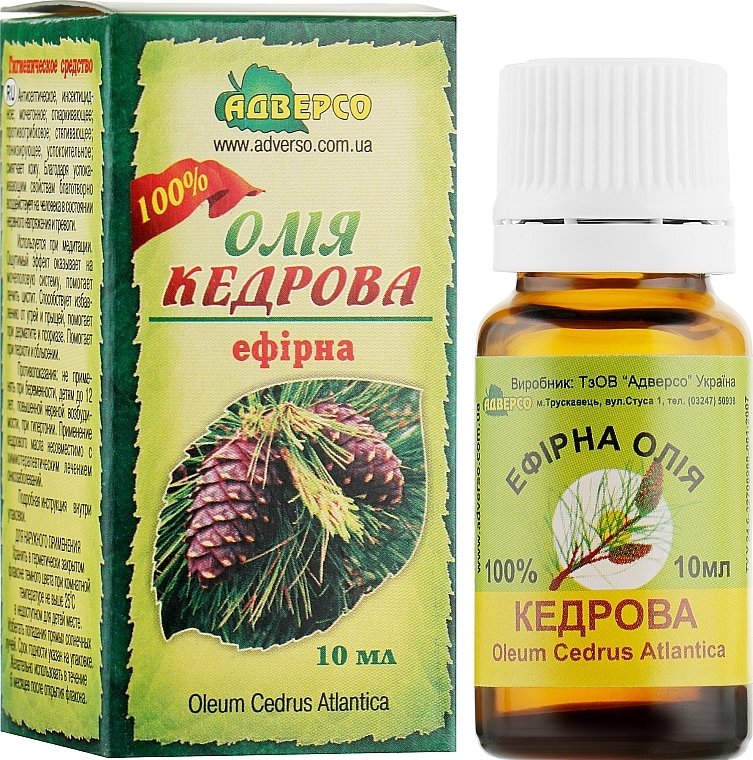 Olejek Cedrowy (Cedr), 100% Naturalny Adverso, 10 ml