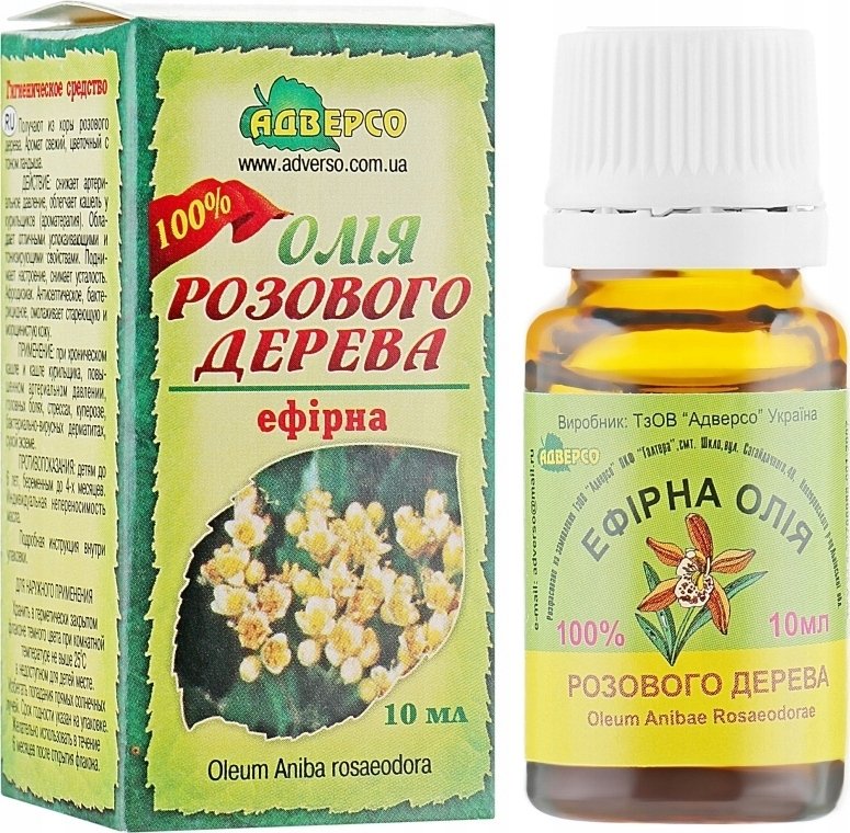 Olejek z Drzewa Różanego, Palisandrowy, 100% Naturalny Adverso, 10ml