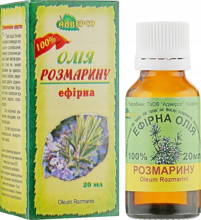 Olejek Rozmarynowy, 100% Naturalny Adverso, 20ml