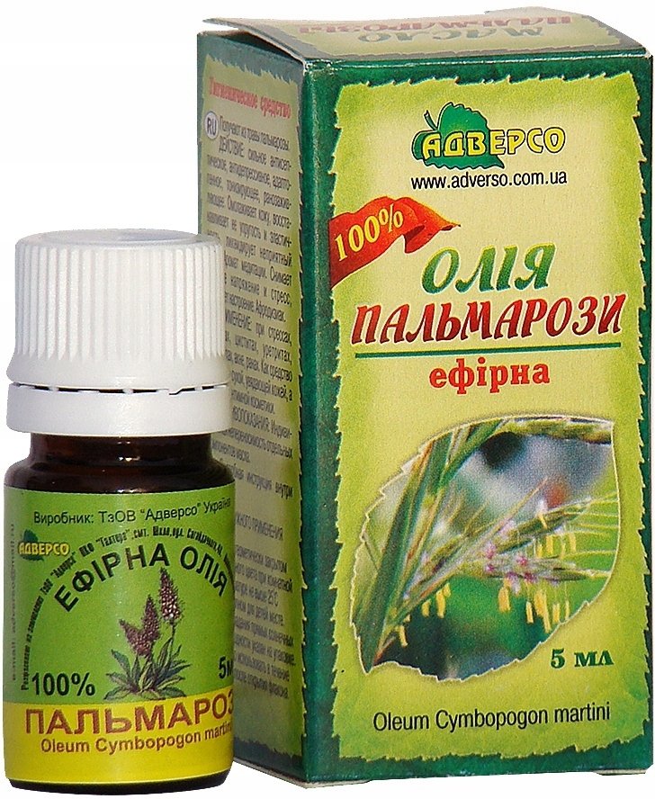 Olejek Palmarosa, Palmaroza, 100% Naturalny Adverso, 5ml