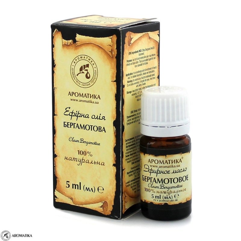 Olejek Bergamotowy, 100% Naturalny, Aromatika, 5ml