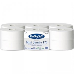 Papier toaletowy Mini Jumbo 170m (12szt) 65006 PREMIUM BulkySoft 100% celuloza