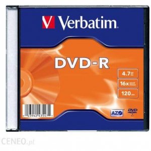 Płyta DVD-R VERBATIM SLIM 4.7GB x16 Matt Silver 43557
