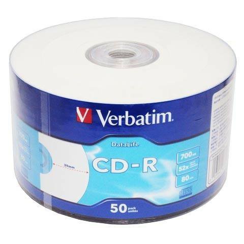Verbatim CD-R 52x 700MB 50p 43794 wrape DataLife+, Extra Protection, Printable