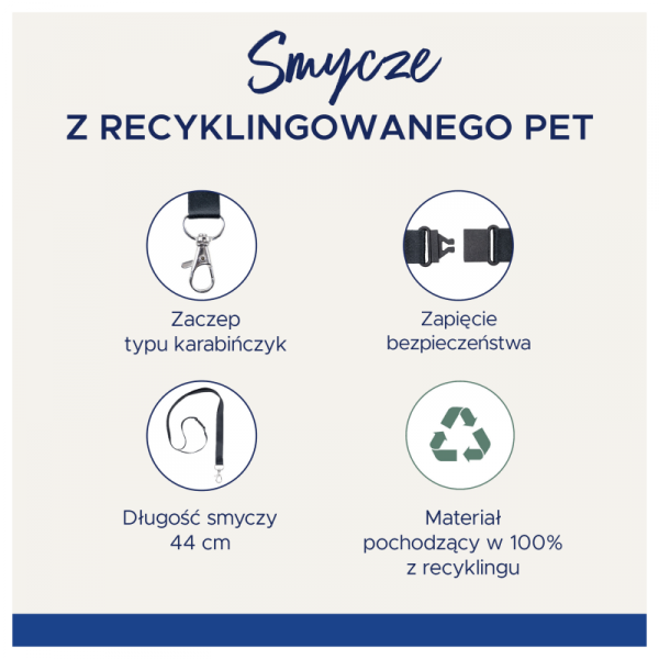Smycz z karabińczykiem (10 sztuk) 440x15mm czarna 4842N AVERY