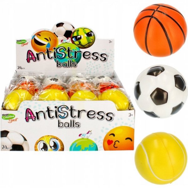 Piłka antystresowa 7cm SPORT mix 459749 MEGA CREATIVE