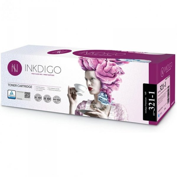 Toner INKDIGO (HP-321-1) niebieski 1300str zamiennik HP (128A/CE321A)