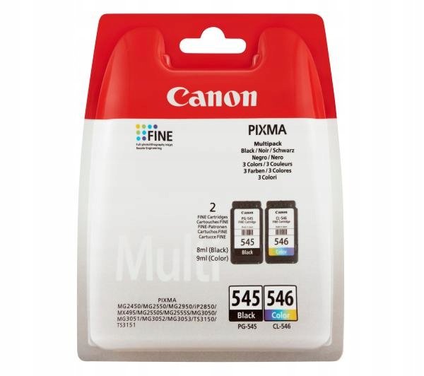 Tusz CANON (PG-545+CL-546/8287B005) czarny+kolor (2szt)