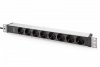 Digitus Listwa zasilająca PDU 19 Rack, 8x gniazdo ze stykami ochronnymi unischuko 16A/230V, 1x wtyczka IEC C20, 16A, przew
