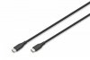Digitus Kabel połączeniowy silikonowy USB-C - USB-C, USB 2.0 60W, 2m Czarny