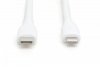 Digitus Kabel połączeniowy silikonowy USB-C - Lightning, USB 2.0 60W, certyfikat MFI, 0,5m Biały