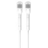 Extralink Patchcord kat.6 U/FTP 1Gbps miedź kabel sieciowy skrętka, łamana końcówka 3m biały
