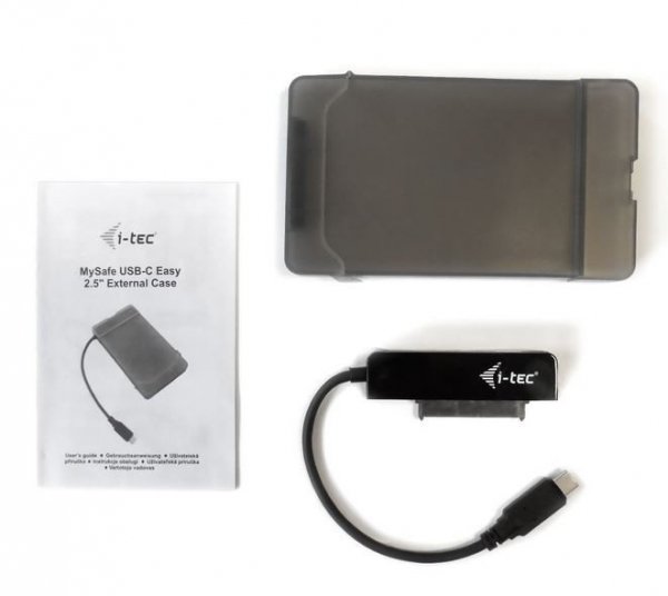 i-tec MySafe USB-C 3.1 Gen. 2 Easy zewnętrzna obudowa na dysk 2,5&quot; 9,5mm SATA I/II/III HDD