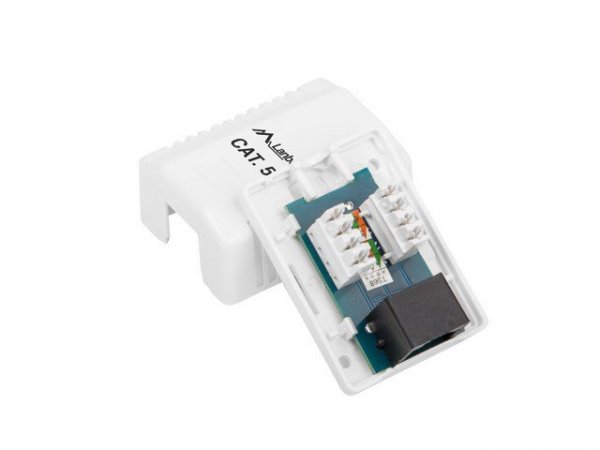 Lanberg Gniazdo natynkowe RJ45 Kat.5E białe