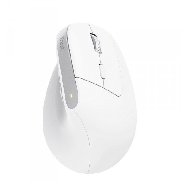Trust Mysz ergonomiczna BAYO+ Bezprzewodowa Biała