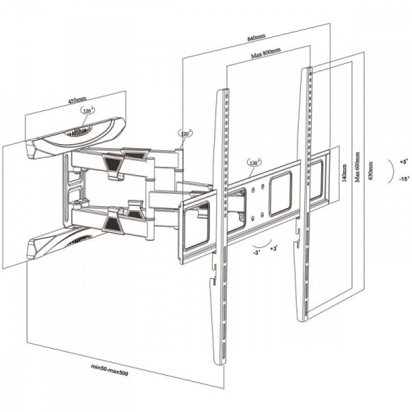 Maclean Uchwyt do TV 43-100&#039;&#039; 80kg MC-423