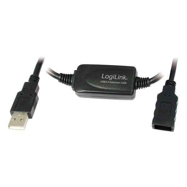 LogiLink Kabel USB 2.0 z aktywnym wzmacniaczem sygnału,10m