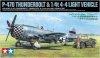 Tamiya 25214 1/48 P-47D Thunderbolt Bubbletop W/1/4-Ton 4X4 Light Vehicle