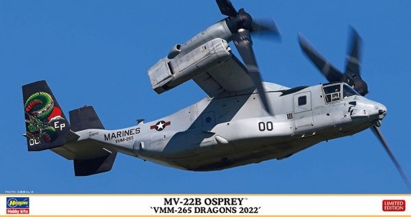 Hasegawa 02421 MV-22B Osprey 'VMM-265 Dragons 2022' 1/72