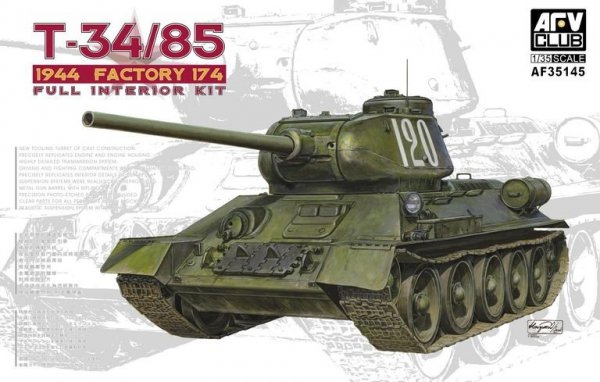 AFV Club AF35145 T-34/85 Model 1944 Factory No.174 (Full Interior Kit) 1/35