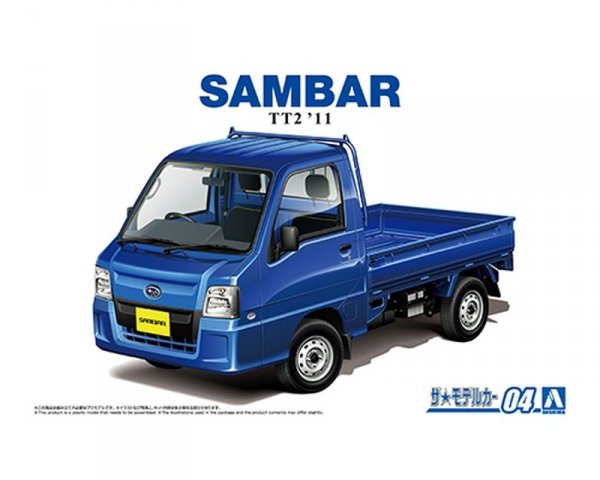 Aoshima 05828 SUBARU TT2 SAMBAR TRUCK WR BLUE LIMITED '11 1/24