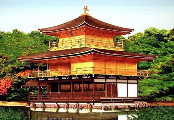 Fujimi 500546 1/100 Castle-16 Kinkaku Temple Brown Roof