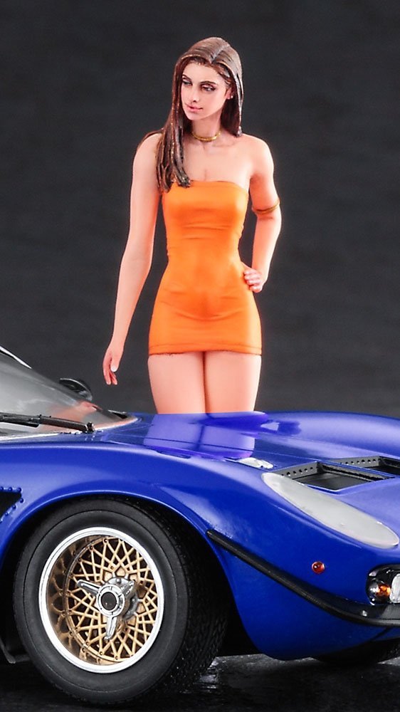 Hasegawa 20472 Lamborghini Jota SVR w/Italian Girl's Figure 1/24