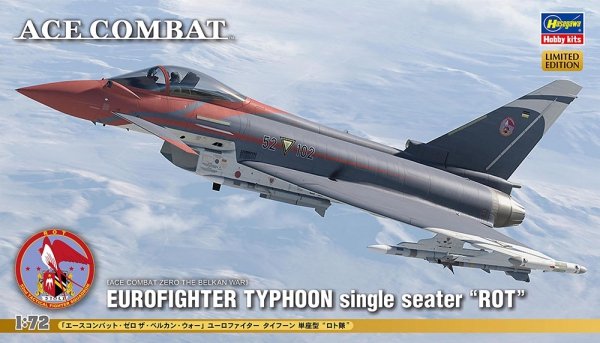Hasegawa SP574-52734 Eurofighter Typhoon Single Seater &quot;ROT&quot; Ace Combat 1/72