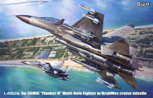 Great Wall Hobby L4826 Su-30MKI &quot;Flanker-H&quot; Multi-Role Fighter w/BrahMos Cruise Missile 1/48