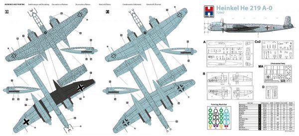 Hobby 2000 72067 Heinkel He 219 A-0 1/72