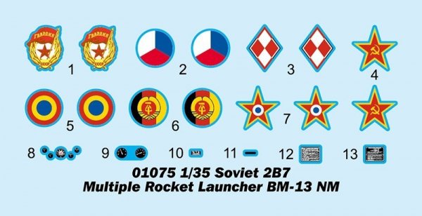 Trumpeter 01075 Soviet 2B7 Multiple Rocket Launcher BM-13 NM