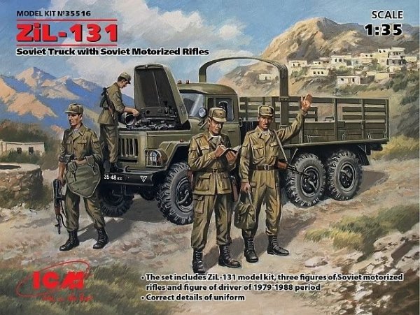Icm 35516 Zil-131 W/Soviet Mot. Rif 1/35