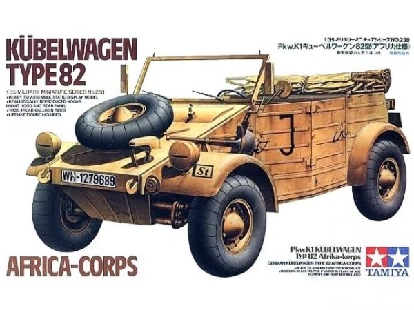 Tamiya 35238 Kuebelwagen Type82 (Africa) 1/35