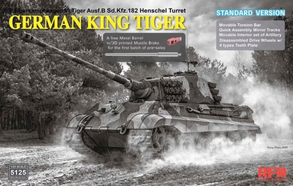 RFM 5125 Sd.Kfz.182 Tiger Ausf.B King Tiger Standard Version 1/35