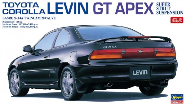 Hasegawa 20667 Toyota Corolla Levin GT Apex Super Strut Suspension 1/24